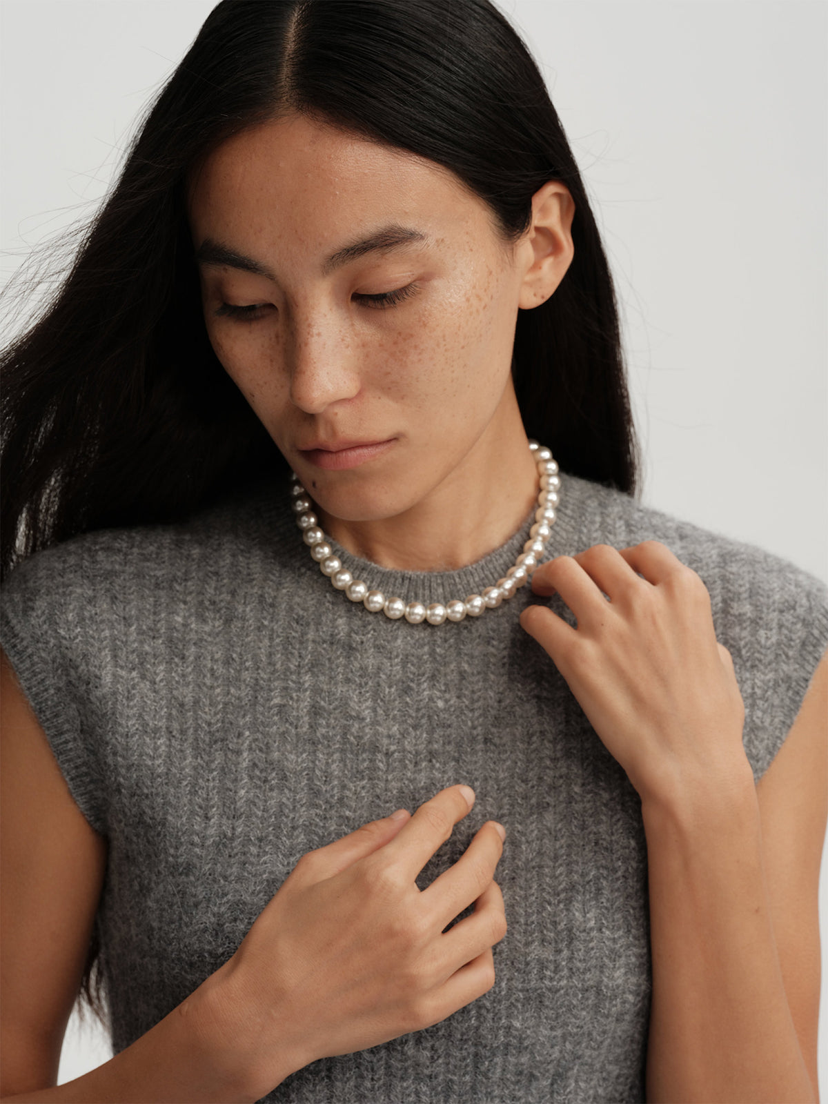Perfect Round High-Luster Pearl Necklace – Versatile, Elegant, Classic, Available in Multiple Sizes