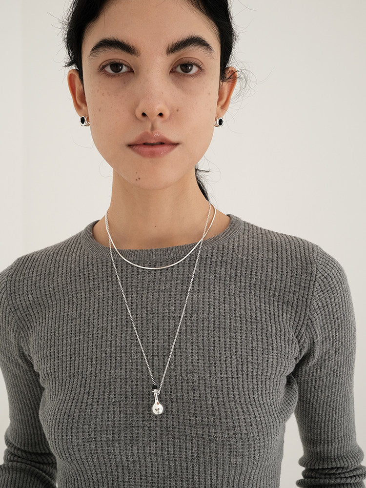 CnHnOn Fat Shop High-Color Square Snake Chain Necklace – Minimalist, Versatile, Fashionable