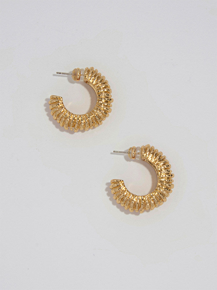 Molten Lava Natural Texture Vintage French Style Earrings