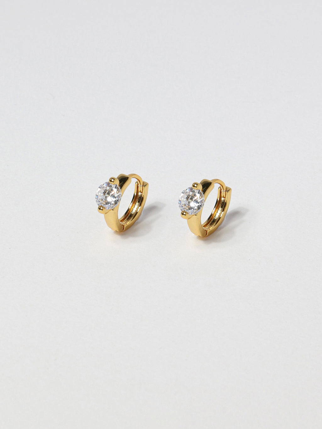 Mini Diamond Ring Rhinestone Ear Cuff Zircon French Minimalist Earrings