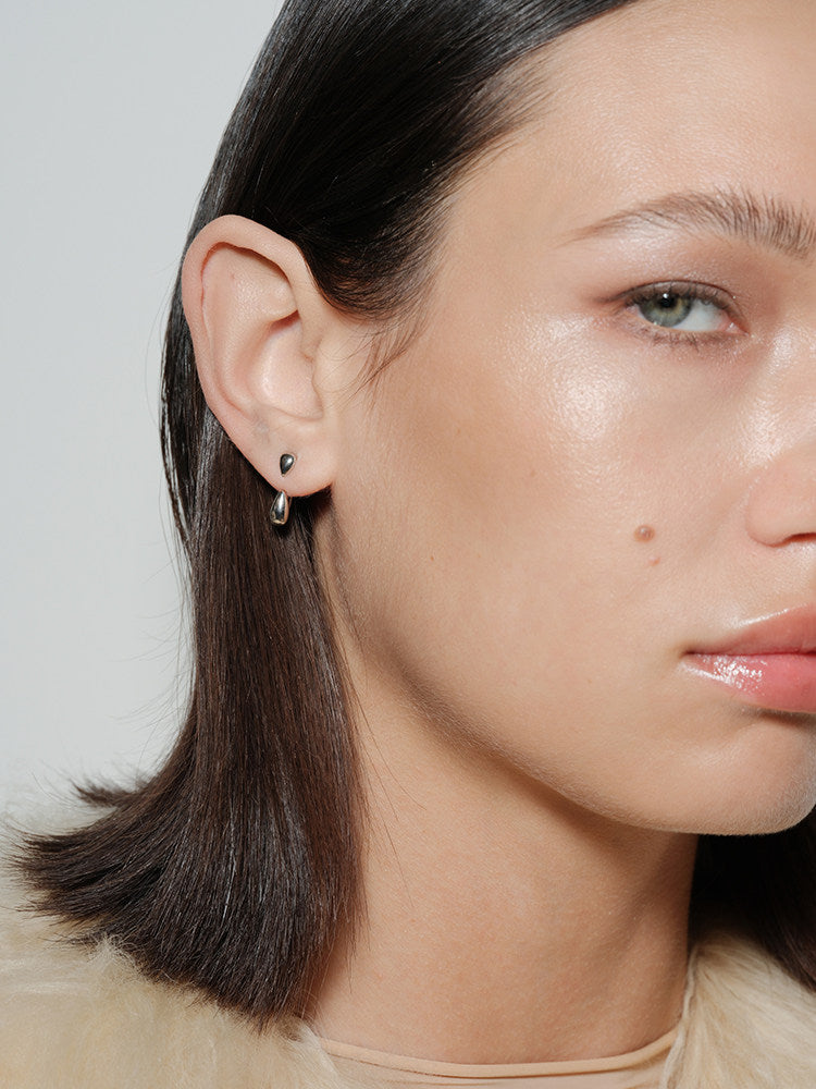 Mini Floating Water Drop Design Earrings - Minimalist Chic Unique Style