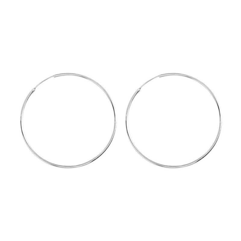 Oversized Circle Hoop Earrings - Retro Korean & Western Style, Mizuhara Kiko Inspired